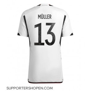 Tyskland Thomas Muller #13 Hemma Matchtröja VM 2022 Kortärmad